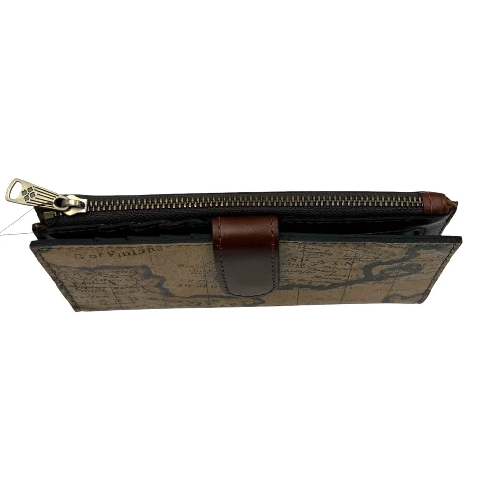 Patricia Nash Nazari Women's Leather Wallet Continental European Map Print RFID